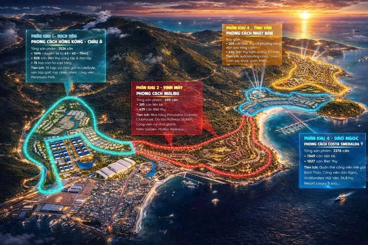 ảnh tổng quan dự án Vin Làng Vân (Vinhomes Hải Vân Bay) 